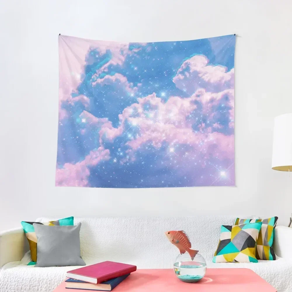 Clouds Aesthetic Glitch Tapestry Room Aesthetic Decor For Bedroom Tapestry