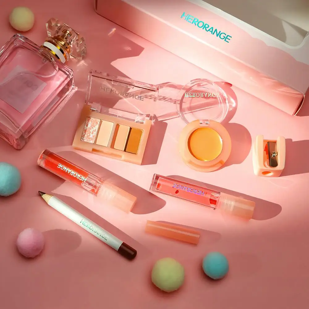 5 pezzi/set set cosmetico per matita per sopracciglia portatile set per trucco ad alta pigmentazione a lunga durata set per trucco liscio kit completo per la bellezza delle donne