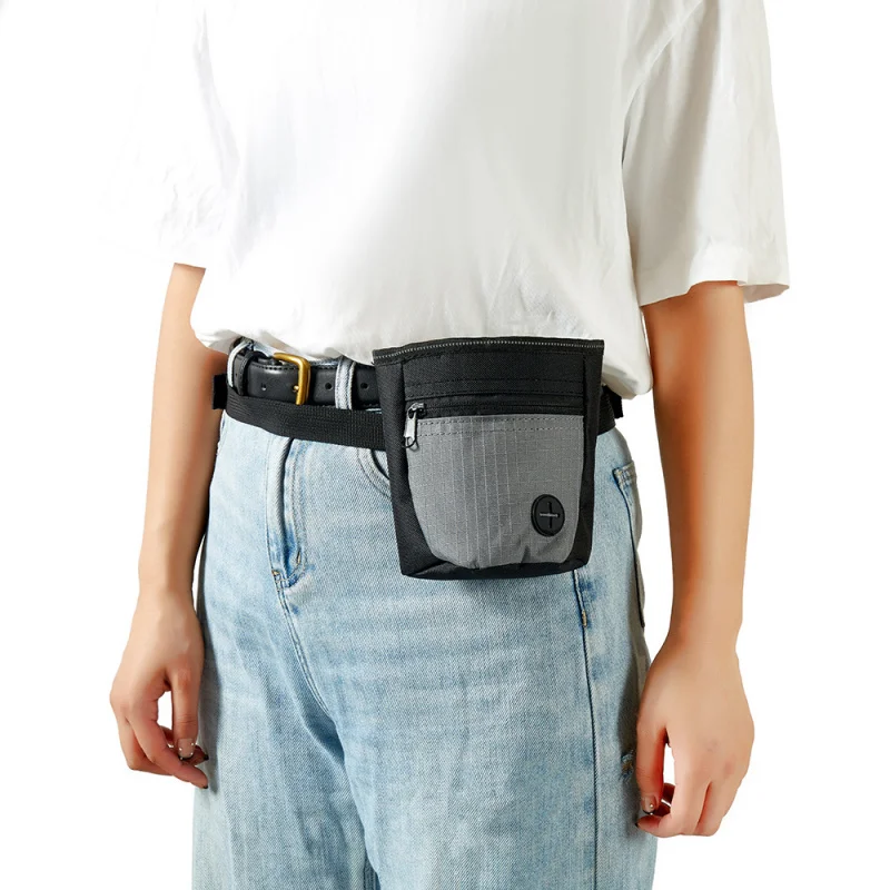 애완동물 간식 가방 산책견 훈련 허리 가방 야외 자석 잠금 간식 보관 벨트 파우치