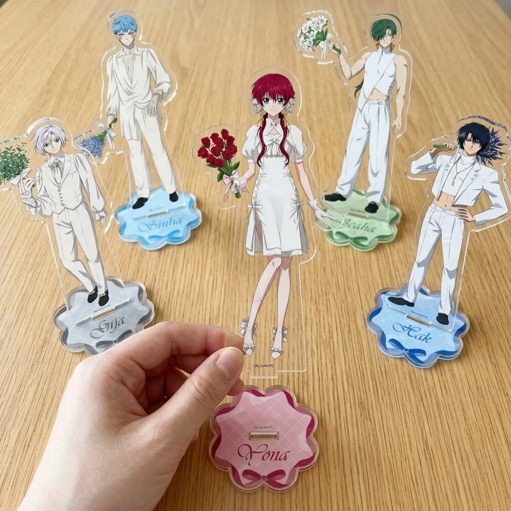 Anime Yona of the Dawn Acrylic Stand Figure Akatsuki no Yona Princess Yona Flower Ver White Dress Model Plate Desk Decor Gift Ke