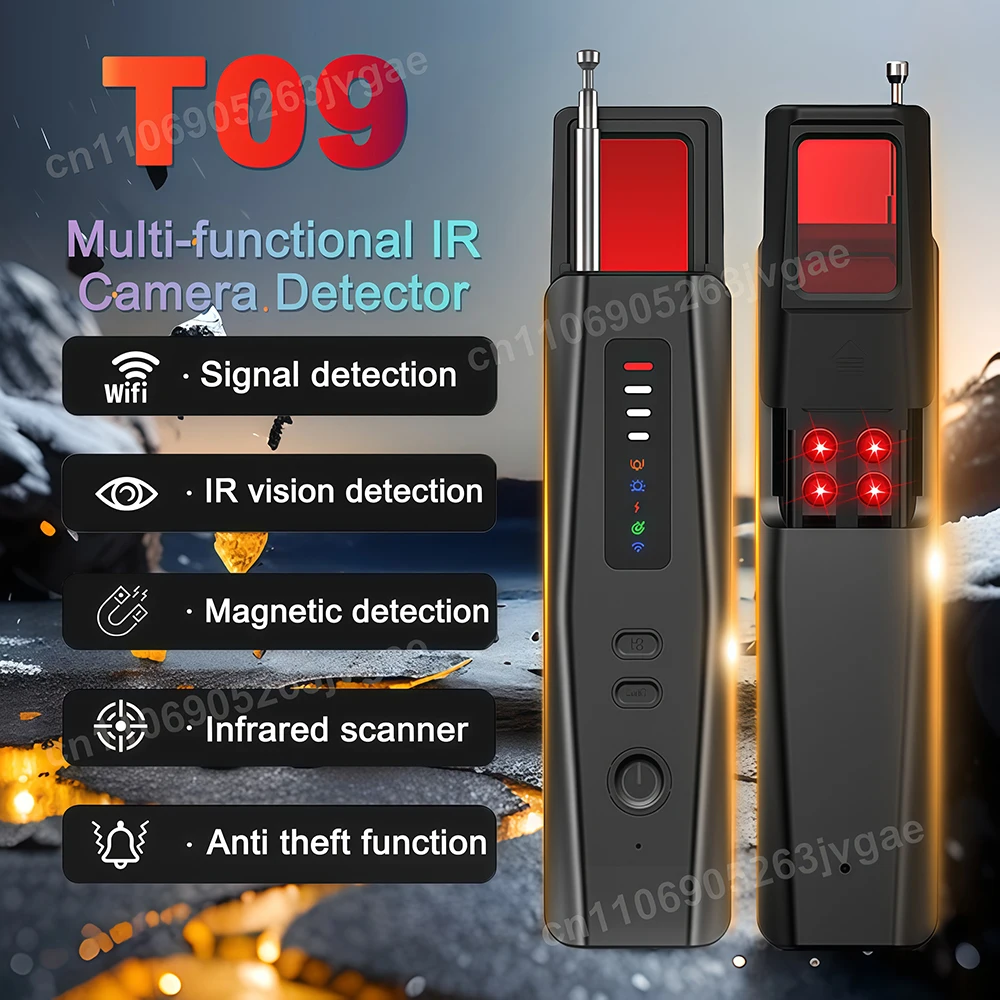 

Wireless Camera Detectors 5 Levels Adjustable Sensitivity Signal Detector GPS Detector for Travel Hotel Car for Office Bathroom