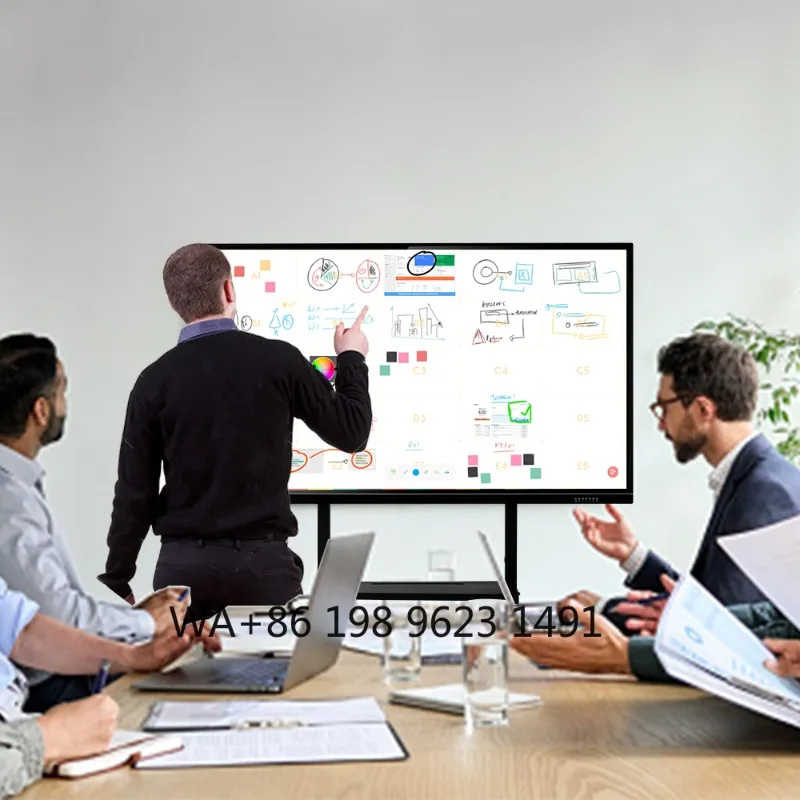Interactive Smart Board All-In-One Electronic Whiteboard Multi-Touch Display for School Classroom Education Conference Teaching