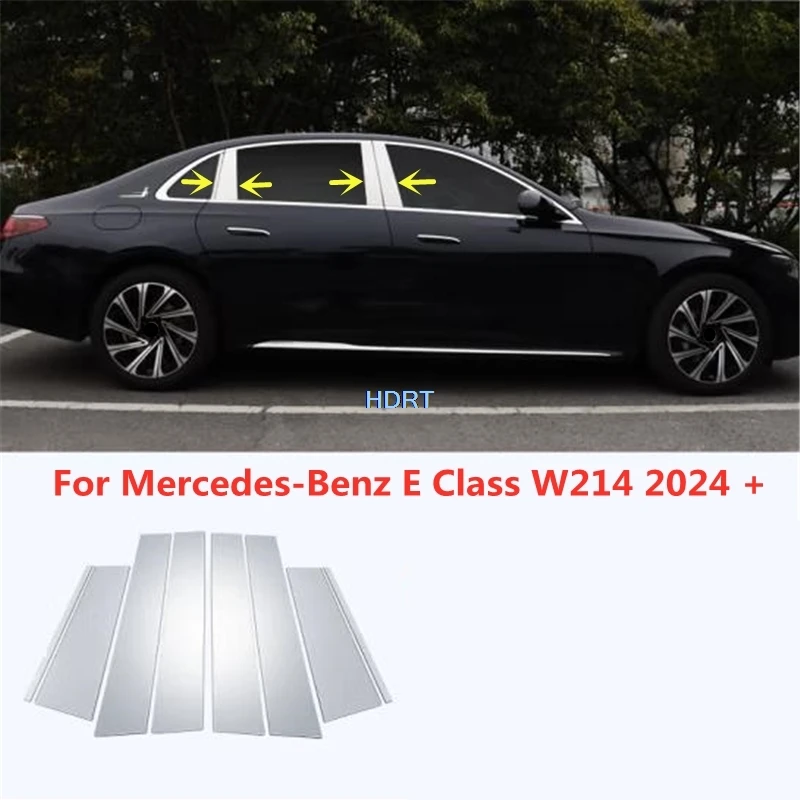 Car Styling Protector Decoration Accessories For Mercedes-Benz E Class W214 2024 + Window Side Strip Center Pillar Cover Trim