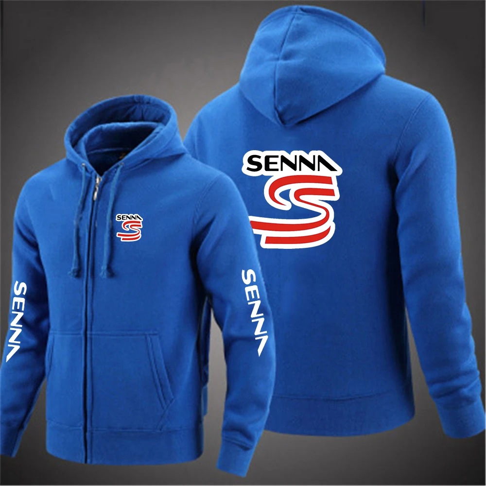 2025-プレミアムプルオーバージャケット春と秋の男の純粋な綿快適なパーカーアイルトン・セナロゴプリントホット販売コート