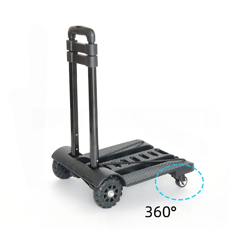 Accordion bag trolley car portable folding pulley reinforced wear-resistant tank wheel