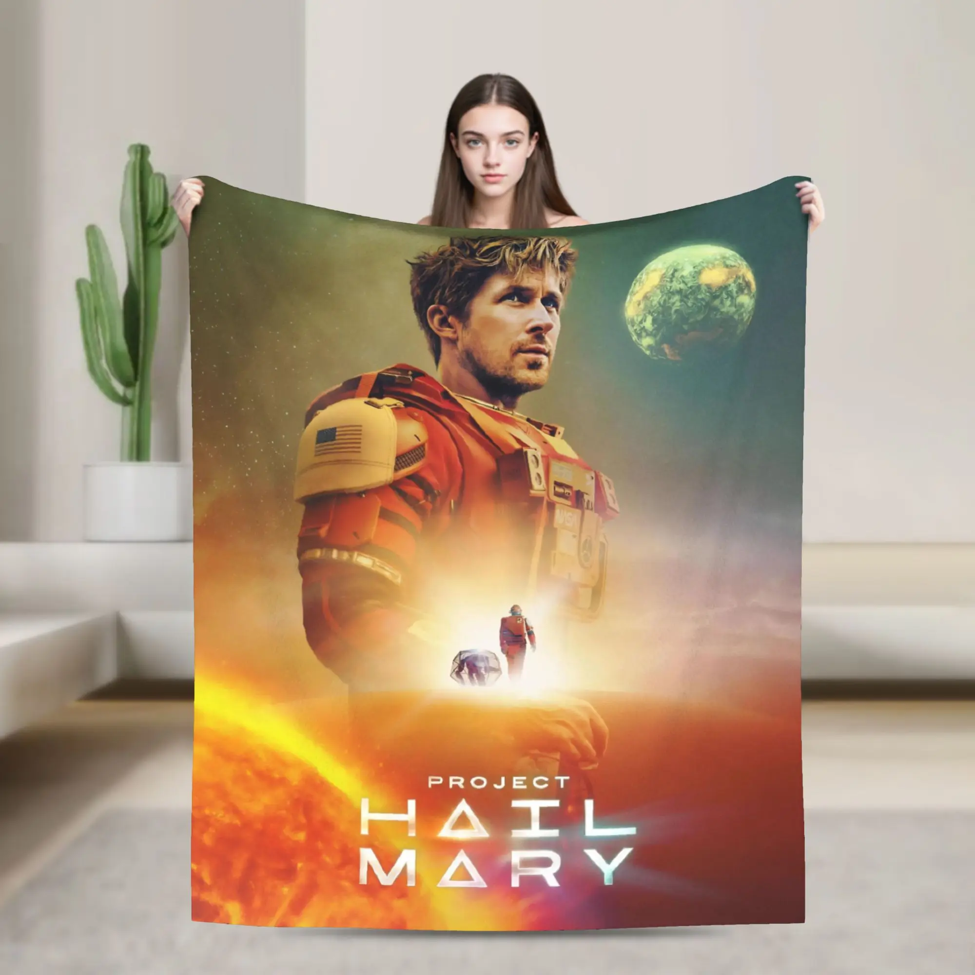 Project Hail Mary Sci Fi Movie Wool Blanket  Custom Throw Blanket for Home 200x150cm Quilt