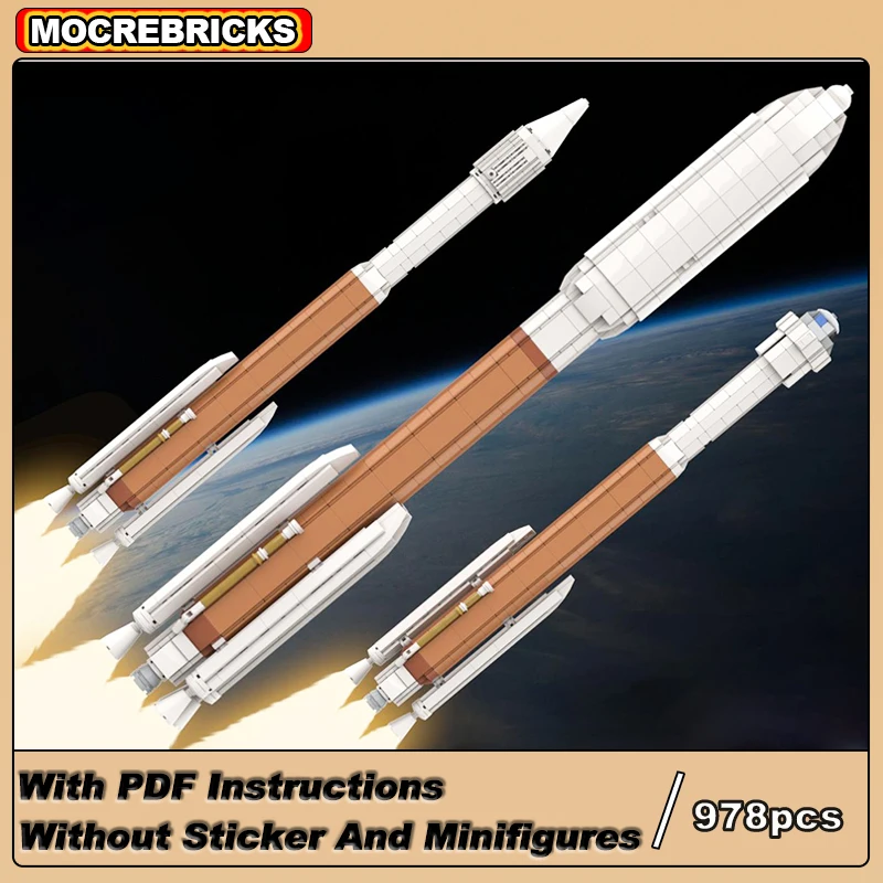 

MOC-127327 Modern High-tech Medium Rocket Atlas V Space Launch Vehicles Building Blocks Assembly Model Creative Kid Bricks Toys