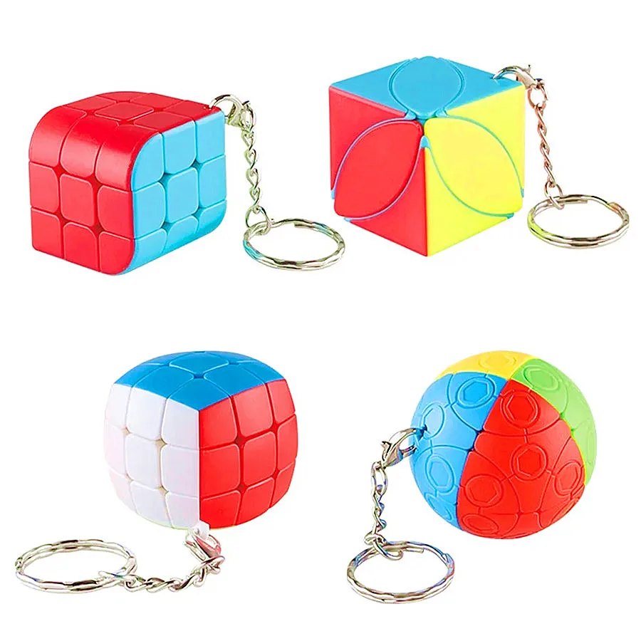 FanXin Keychain Magic Cube Special Shape Pendant Magic Cube Mini Pendant Cube Magico Toys Children's Education and Learning Gift