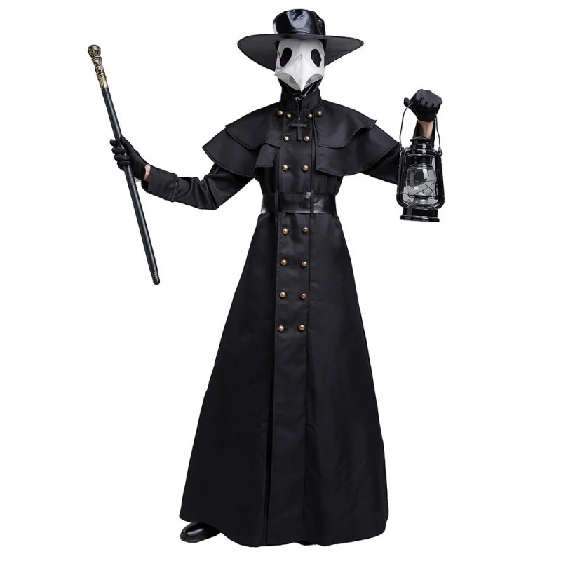 

Новинка 2025 года, Хэллоуин для взрослых, средневековый костюм Stpunk Sle, костюм чумного доктора, клюв птицы, уродливый свитер, китайское производство, весенний сезон