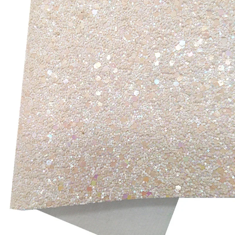 Cream Chunky Glitter Leather Gold Leopard Velvet Fabric Metallic Snake Leather Mirror Faux Fabric For Bows DIY 21x29CM Q739