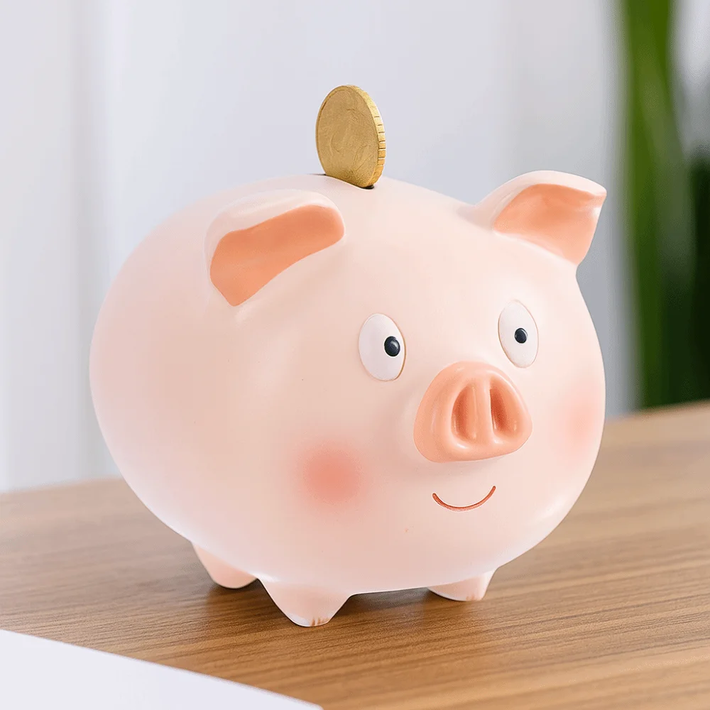 Hucha anticaída, tanque de ahorro decorativo, cajas de dinero con dibujos animados, modelo coleccionable, hucha