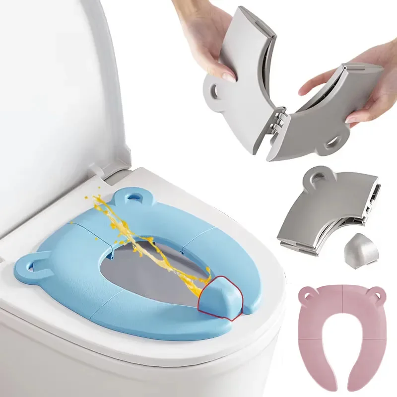 

Детское милое дорожное складное брызгозащищенное сиденье-горшок для малышей, портативное сиденье для приучения к туалету, детский писсуар, подушка для детского стула-горшка