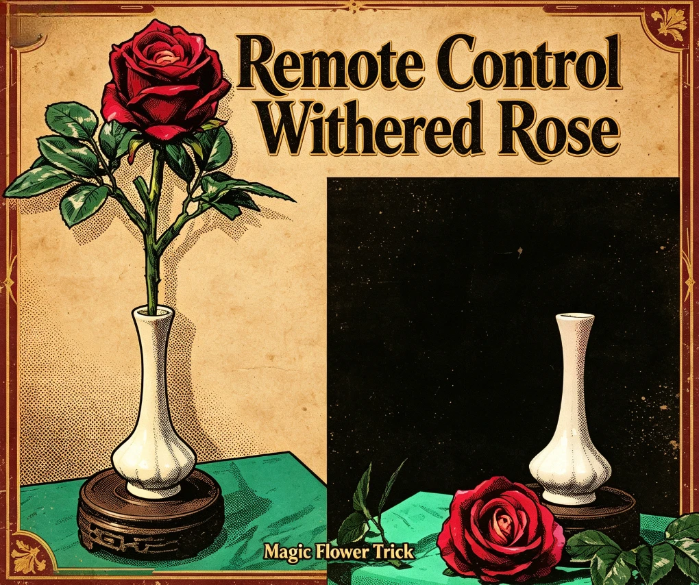 Remote Control Withered Rose Stage Magic Tricks Illusions Mentalism Magic Props Magician Party Games Funny Gimmicks Professional