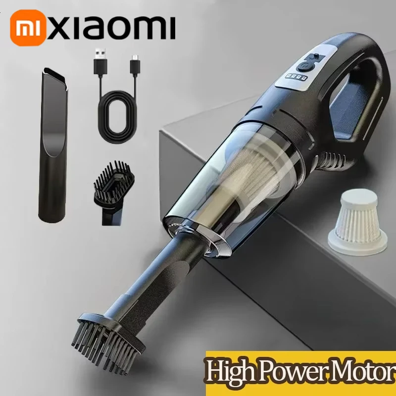 Xiaomi MIJIA 69980000 pa Автомобильный пылесос 120 Вт, высокая мощность, USB-зарядка, ручной беспроводной пылесос, сильное всасывание, автомобиль для дома