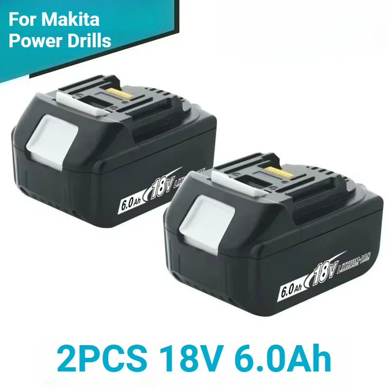 بطارية عالية السعة وعالية الكفاءة بقدرة 6.0 أمبير في الساعة لمثاقب الطاقة ماكيتا Bl1830، Bl1815، Bl1840، LXT400 #2