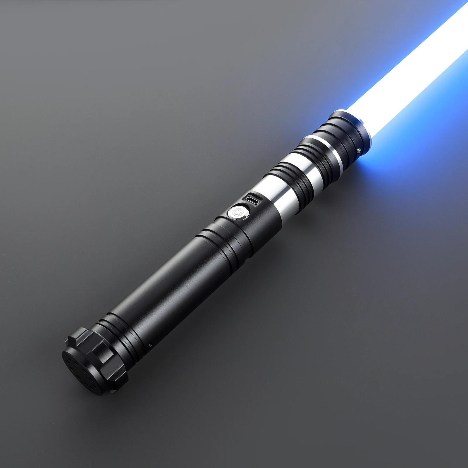 DamienSaber Sensitive Smooth Swing Lightsaber Heavy Dueling Light Saber Metal Hilt Infinite Color Changing with 34 Sound Fonts