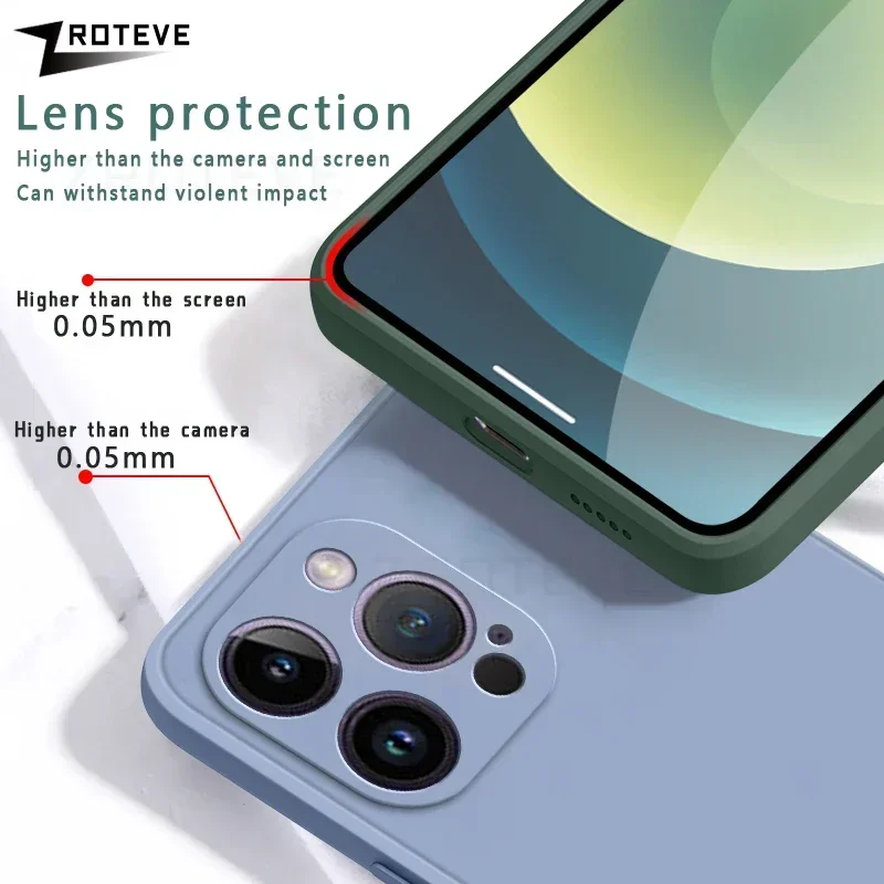 For iPhone16 Pro Max ZROTEVE Silky Liquid Silicone Soft Cover For iPhone 16 15 14 Plus 11 12 13 Mini SE 2 3 2020 2022 Phone Case