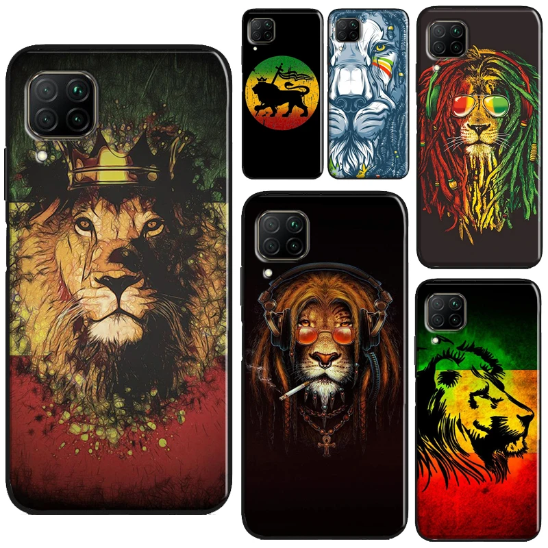 Rasta Lion Reggae Bob Marleys For Huawei Honor X8a X7a X9a X8 50 70 90 Lite Magic5 Pro P20 P30 P40 P50 P60 Nova 9 5T Case