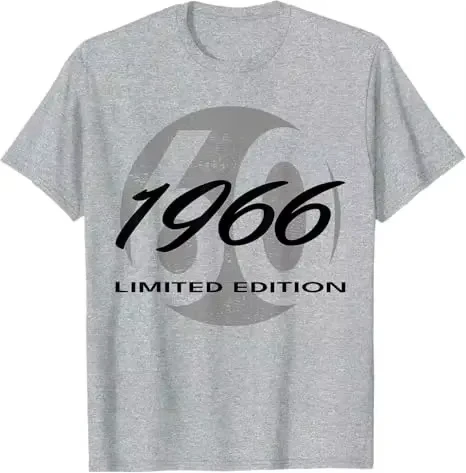 60th Birthday Man Woman 60 Years 1966 Funny Gift T-Shirt Born in 1966 Novelty Saying Tee Women Men Personality Top Birthday Gift