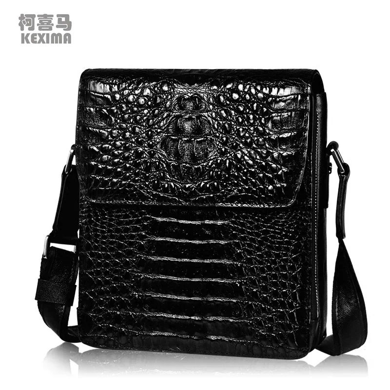 

yuanyu new arrival crocodile single shoulder bag Vertical section male crocodile bag business male bag