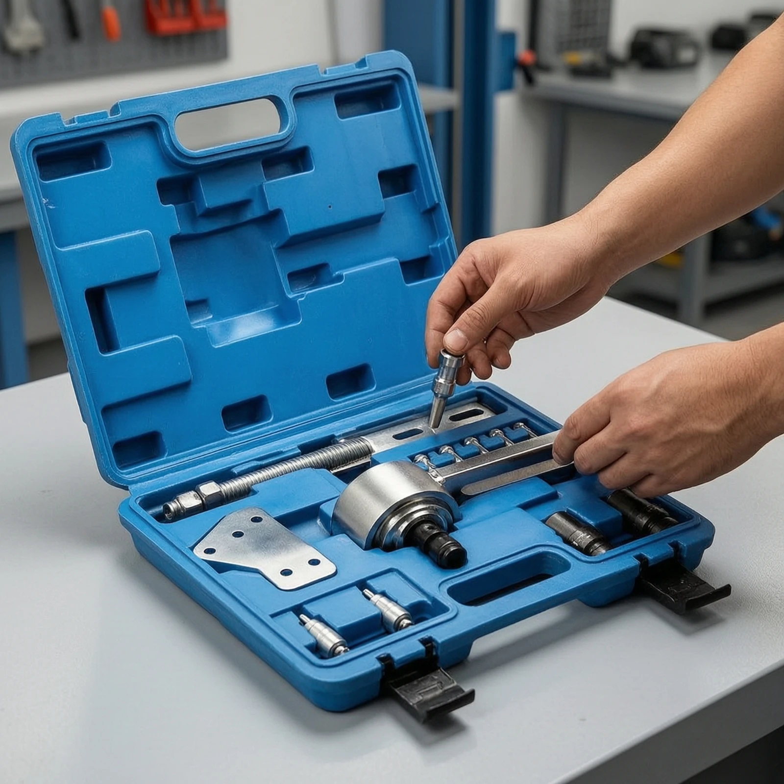 Crankshaft Pulley Tool Kit Rugged Pulley Removal Tool Kit Easy Portable for Mechanics, Home Garage
