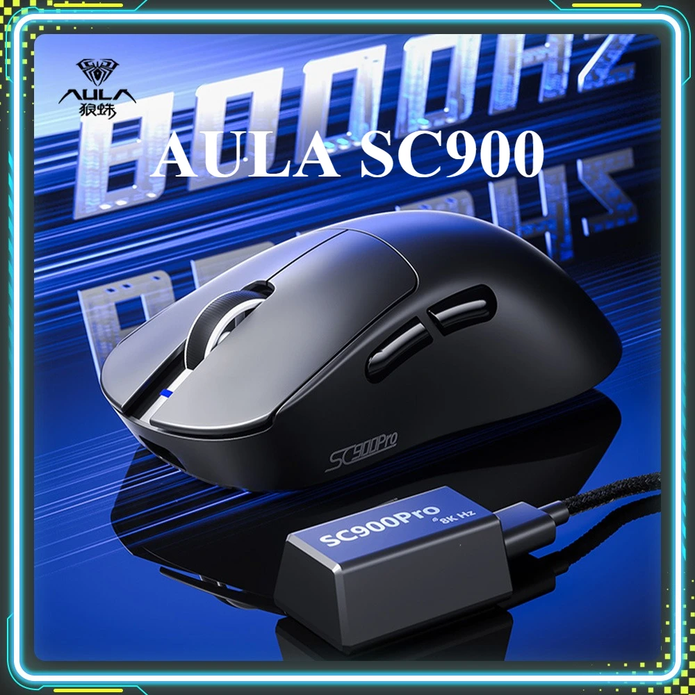 

AULA SC900 Gaming Mouse Ergonomic Lightweight PAW3395 Wireless Bluetooth Custom Tri-mode Mice PC Office E-Sports Accessory Gifts