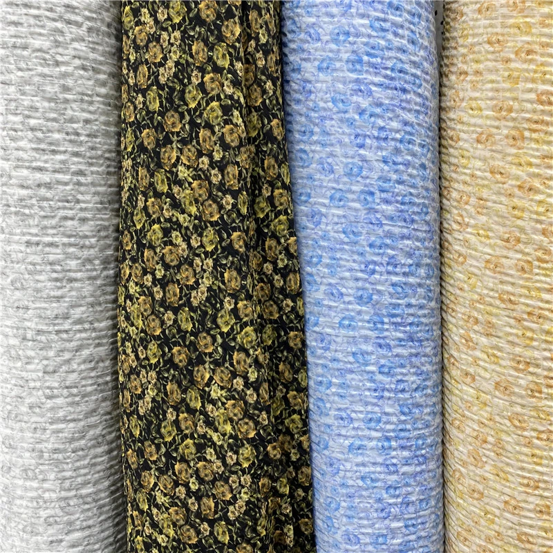 

Lightweight Spring Summer irt Dr f Skirt Hair Tie Fabric Floral Print Korean Sle Home Fabric Sponge Pad