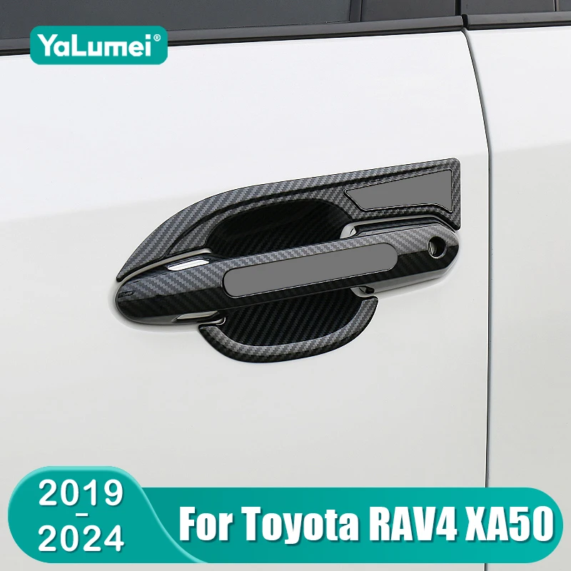 

Для Toyota RAV4 XA50 2019 2020 2021 2022 2023 2024 RAV 4 Гибридная дверная ручка автомобиля Защитная крышка дверной чаши Накладка Аксессуары