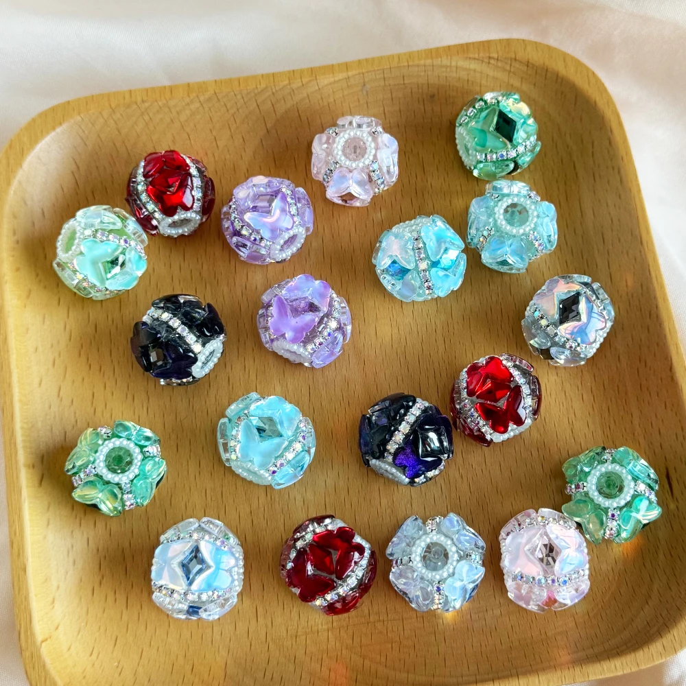 

Cordial Design 50Pcs 18*21MM Rhinestone Effect/DIY Fancy Beads/Hand Made/Jewelry Findings & Components/Round Shape #18956