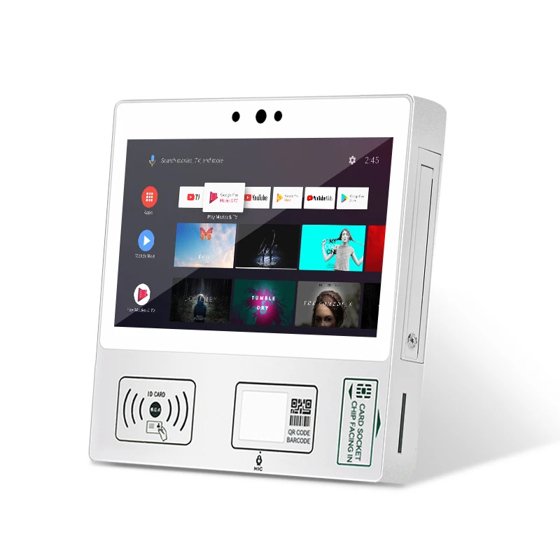 Bank Payment Self Check Out Kiosk Supermarket Manufacturer China OEM Tempered Glass 15.6 Inch 16GB Android 7.1 2G Government TTL