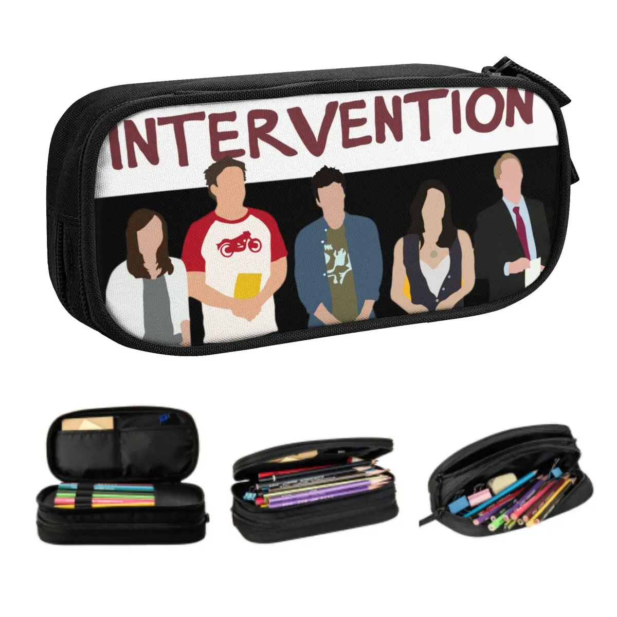 Kawaii Intervention How I Met Your Mother Pencil Case for Girls Boys Large Storage TV Show Pencil Pouch School Accessories