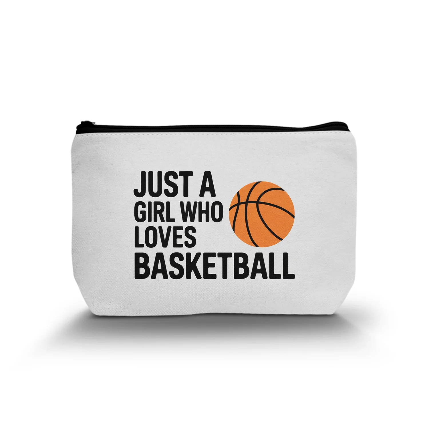 1Pc Passionate Basketball Simple Reusable Cosmetic Bag Durable And Stylish Zipper Portable Women'S Cosmetic Bag Suitable For