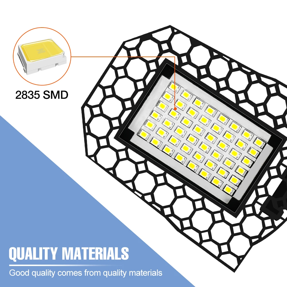 Imagem -02 - Led E27 Luz de Garagem 220v Dobrável Lâmpada do Teto de Alta Potência Lampara Led Alta Baía Lâmpada 200w 300w 400 Ufo Iluminação Industrial