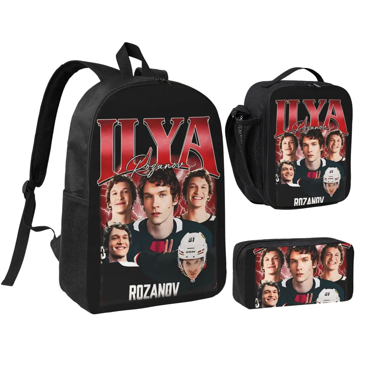 

Винтажный рюкзак с подогревом Ilya Rozanov, 3 шт./компл., рюкзак для школьного ноутбука, компьютера, холщовые сумки, сумка для обеда, пенал