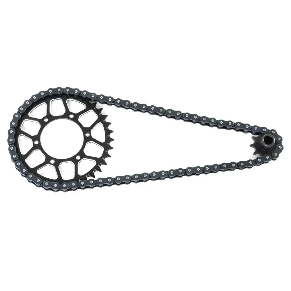 Stahl 10T Vorderrad + 36T Hinterrad + 70-teiliges Kettenrad-Kettenset für LOSI 1/4 Promoto-MX Motorrad RC Upgrade-Zubehör