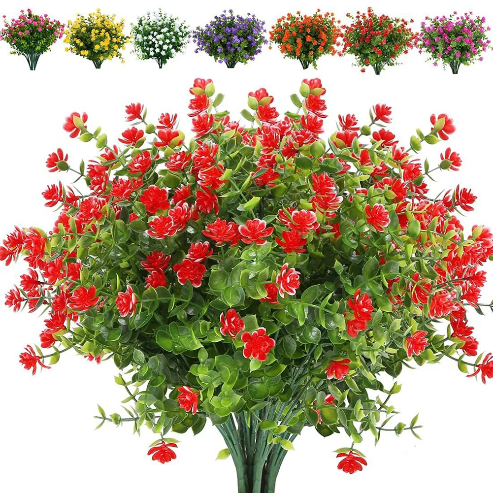 Fake Plants Artificial Flower Brand New High Quality Plastic for UV Resistant Wonderful Christmas for french Farmhous Garden