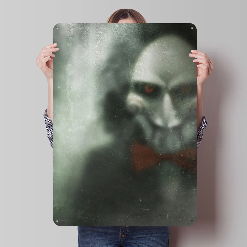 Póster Impreso con Retrato de Billy el Marioneta, Arte de Pared Retro Personalizado, Letreros Metálicos Vintage para Decoración de Bares y Habitaciones
