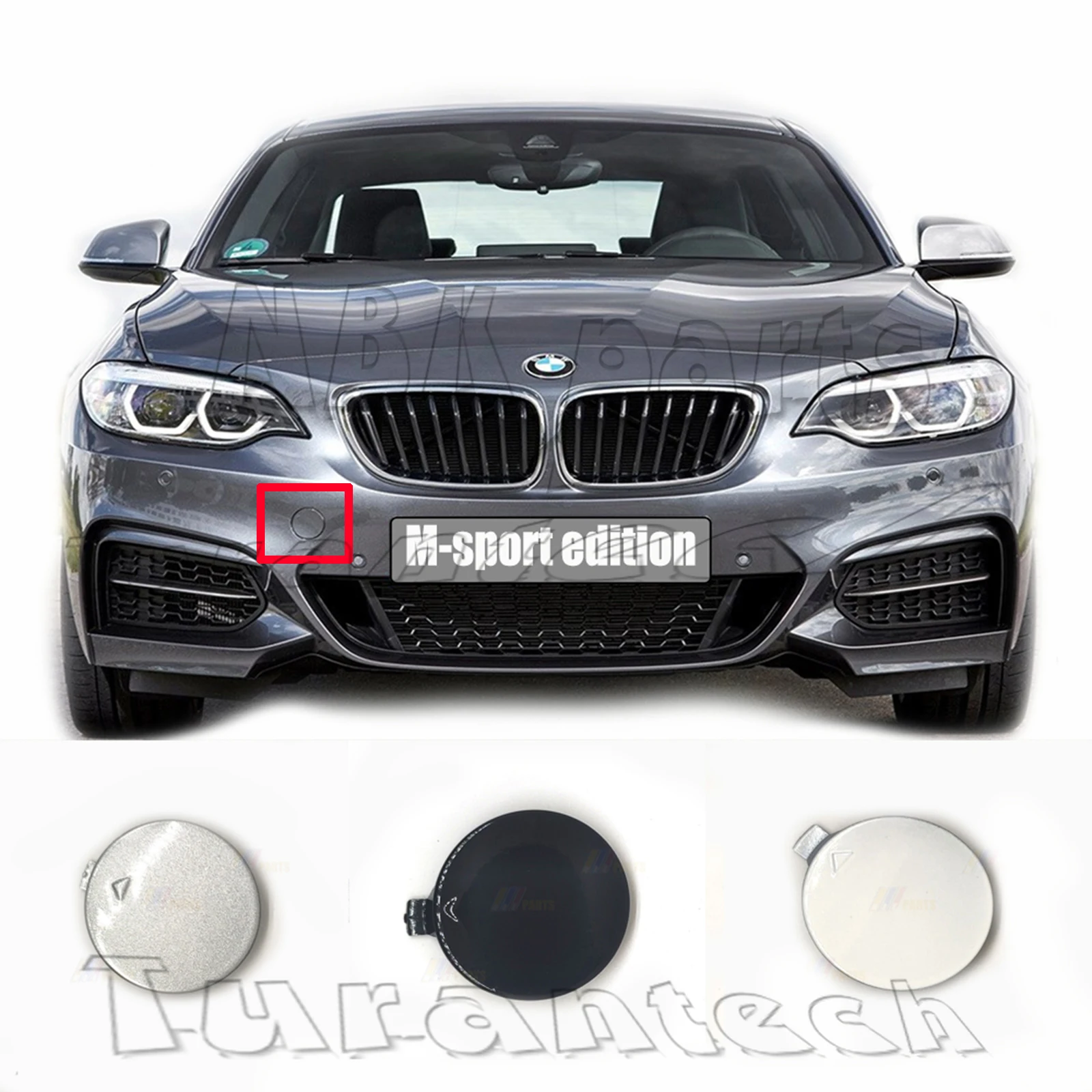Fit 14-21 BMW 2 Series F22/F23 M-SPORT M235i M240i 218i 220d 220i 225d 228i 230i Coupe Convertible Front Tow Cover 51118055300