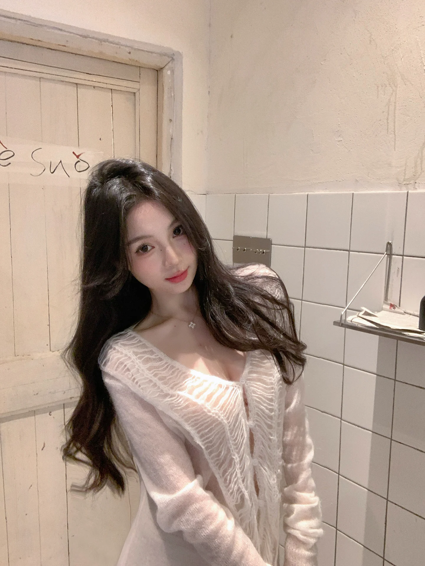 

Spring New Sle Women's Knitted Sweater Pure Desire Wind Mixed Wool Hemline Open Cardigan Sweet Sle Long Sve Regular Fit