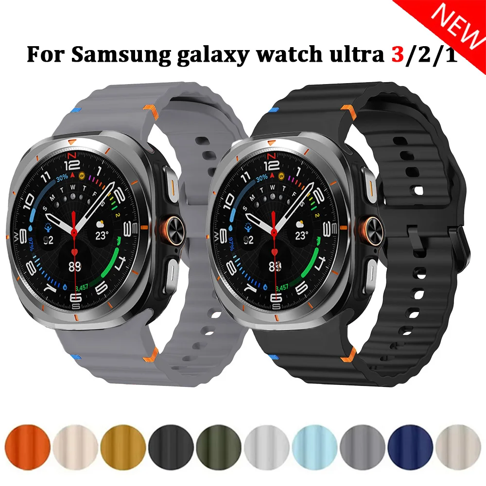 Original Silikonarmband für Samsung Galaxy Watch Ultra Strap 2 47mm Armband für Galaxy Watch /7/FE/6/6Classic/5pro/4/4classic