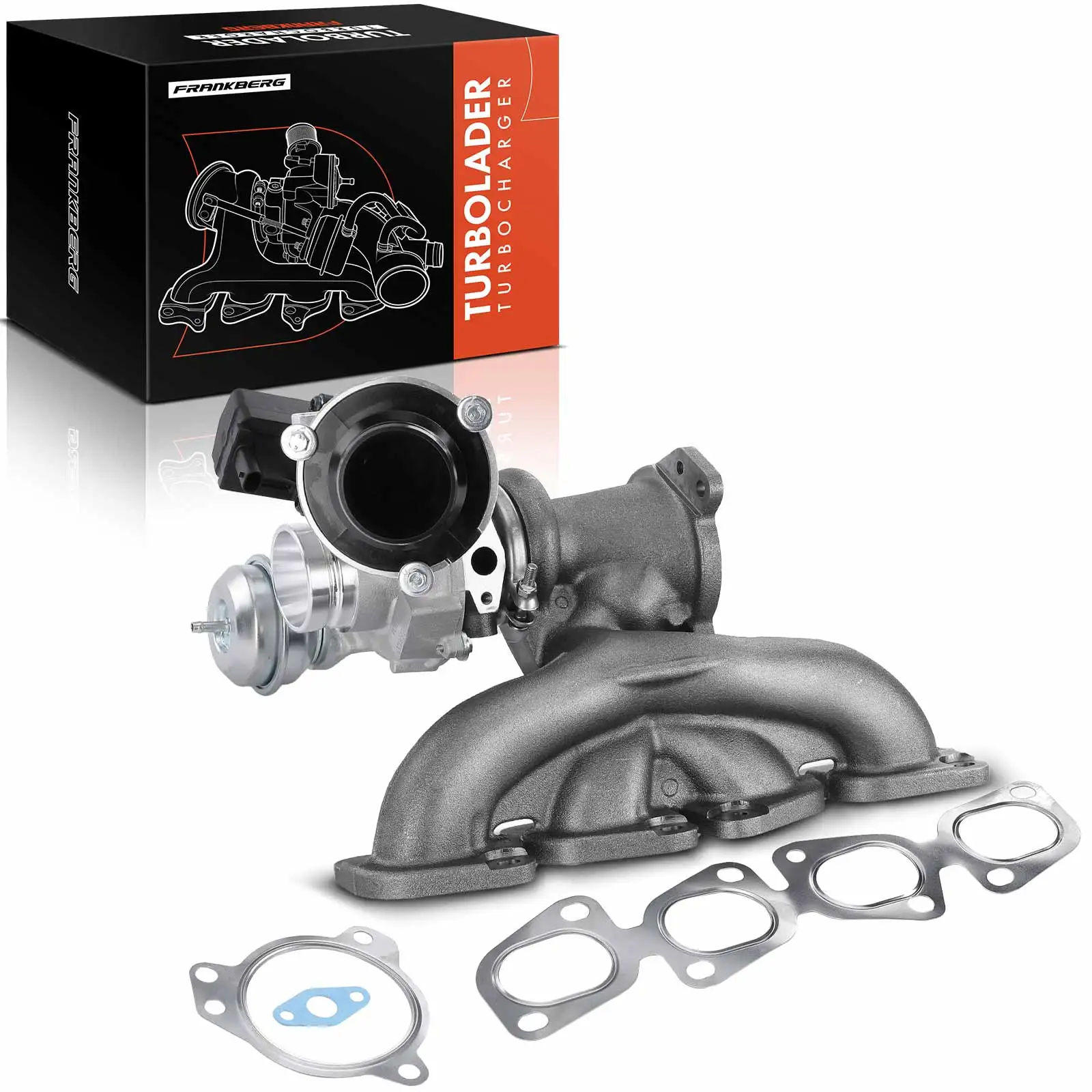 Frankberg 1x turbocompressor uitlaatspruitstuk voor Mercedes-Benz A-Klasse W176, B-Klasse W242/W246, CLA Coupé C117/X117, onderdeelnr. A2700902280
