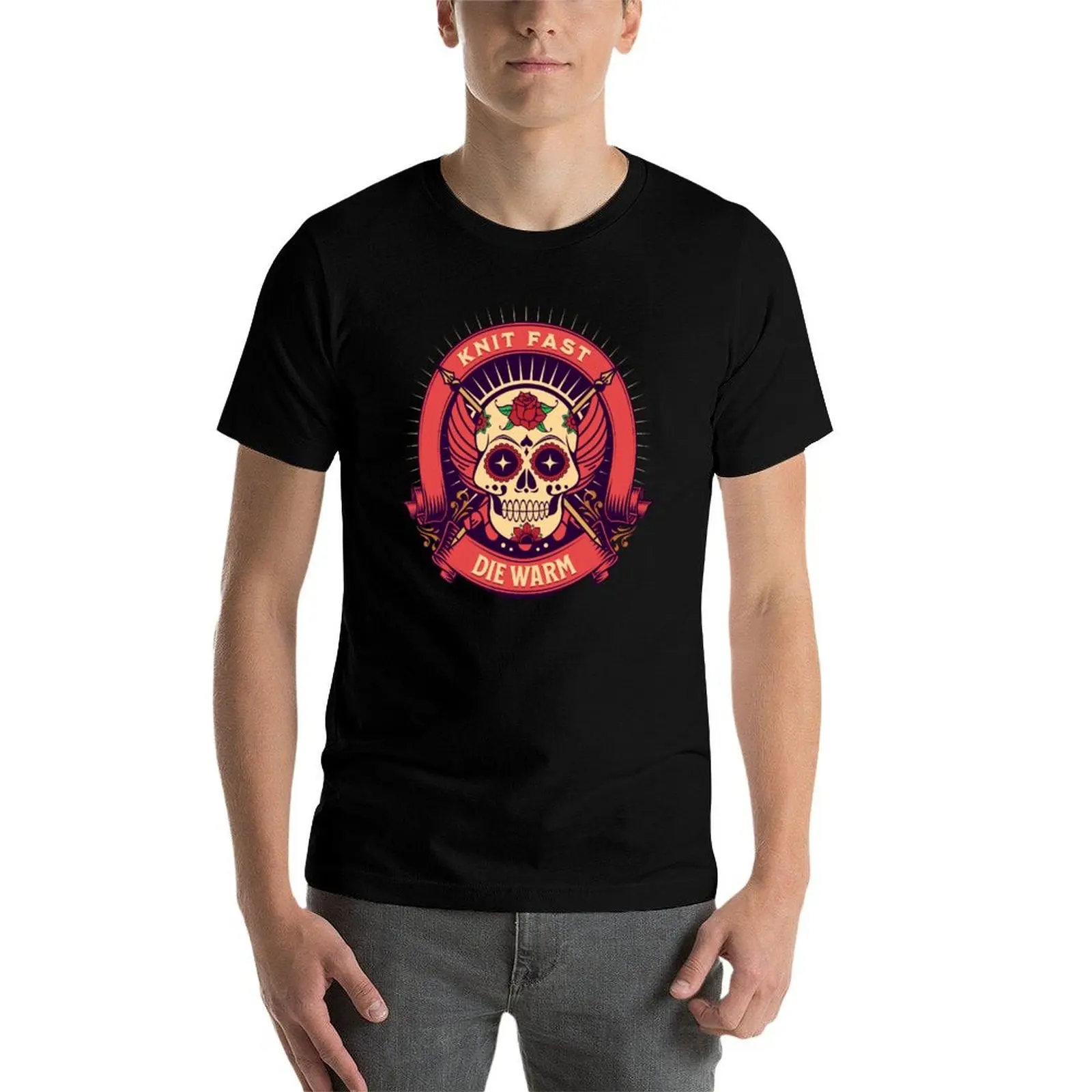 Knit Fast Die Warm T-Shirt graphic t shirts kawaii clothes anime t shirts mens champion t shirts image 4