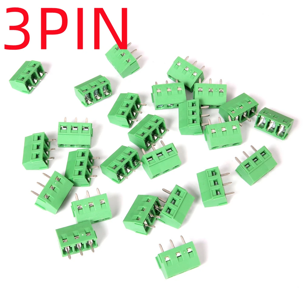 50/100pcs KF127 KF128 5.08mm PCB Mini Screw Terminal Blocks Connector for Wires KF127-5.0/5.08 KF128-5.0/5.08 2P 3P  Terminal