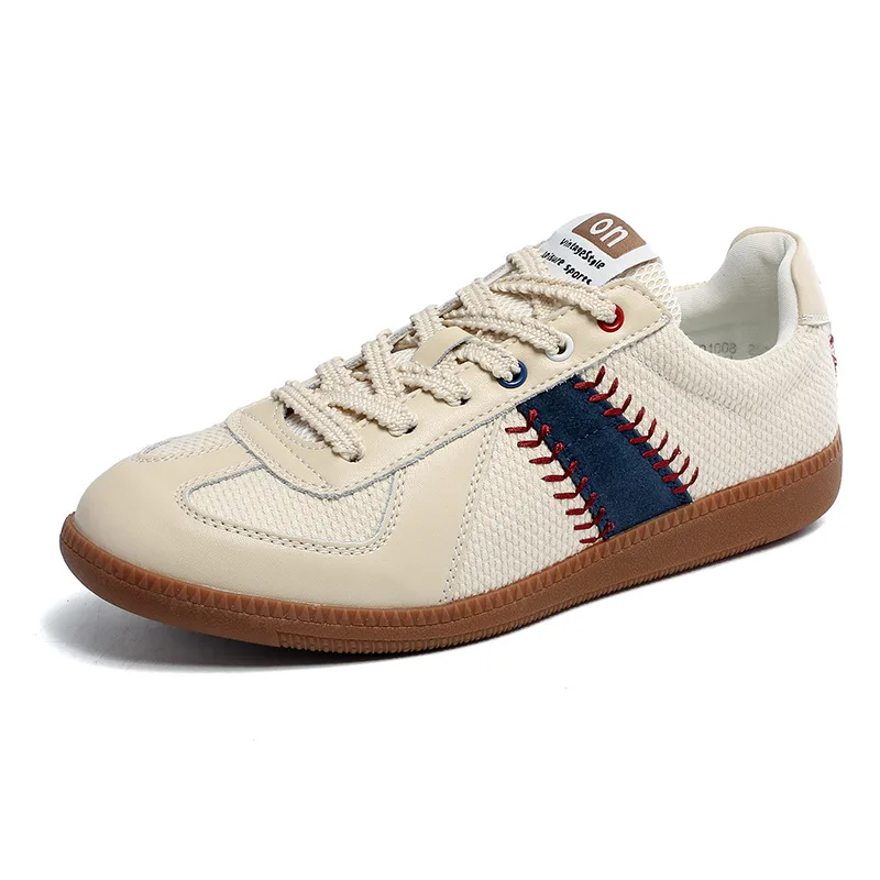 

Big Size Men Vintage Mesh Patchwork Sneakers Retro Gum Sole Casual Walking Trainers Zapatillas Hombre