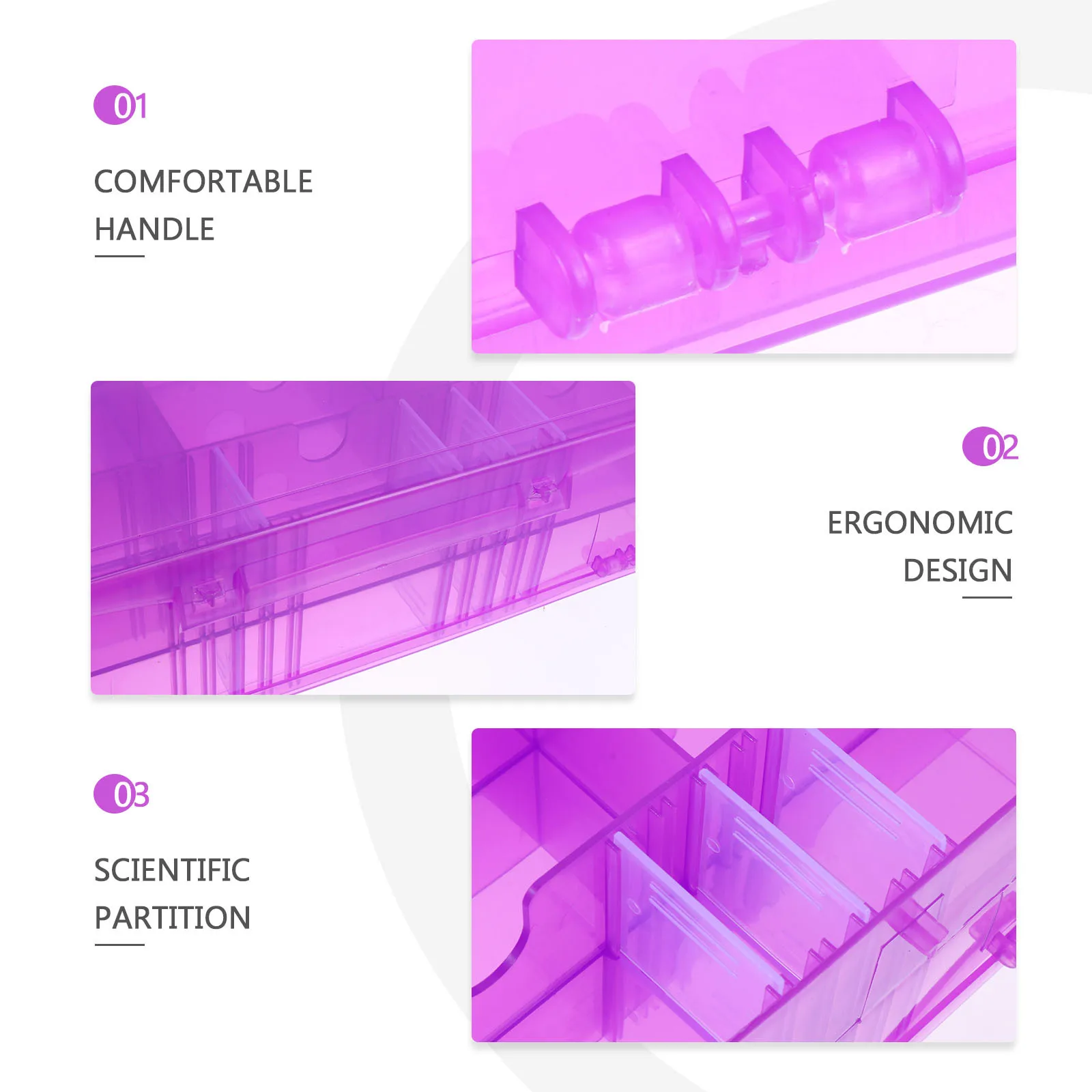 

1Pcs Nail Polish Organizing Box Sturdy Plastic Manicure Tool Storage Large Capacity Portable Nail Art Salon Supplies Holder