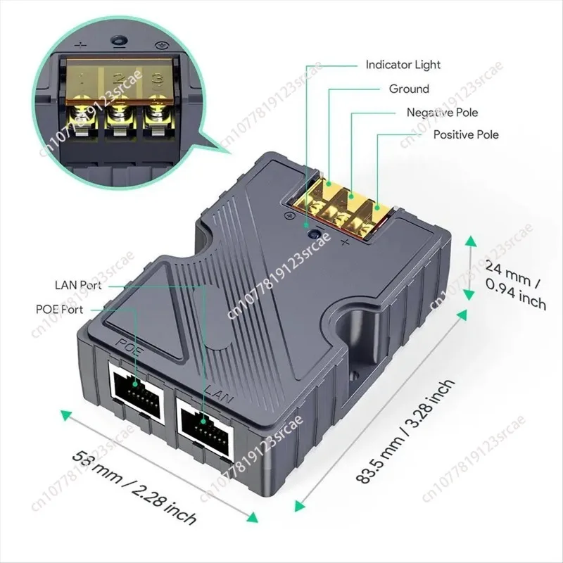 With Surge Protection and ESD Protection for Starlink 150W GigE Poe Injector, Optimal Power Distribution