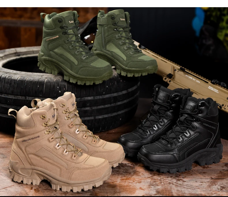 Neue männer Stiefel Taktische Schuhe Outdoor Turnschuhe Wanderschuhe Bergsteigen Walking Jogging Stiefeletten Botas Cuturno Masculinas – Detail 7