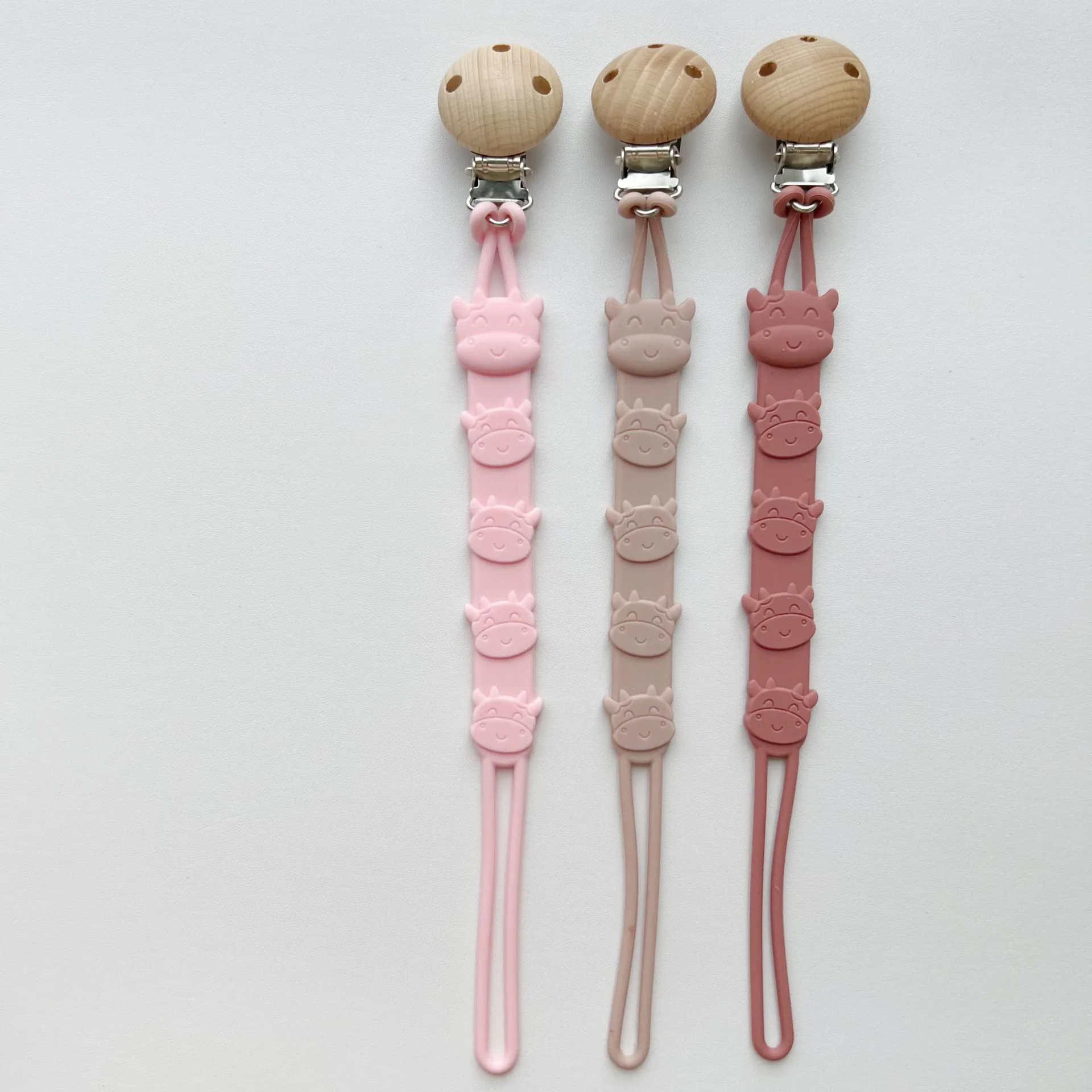 

Anti-Lost Pacifier Leash for Infants: Chewable Silicone Teether Chain with Secure Locking Clip