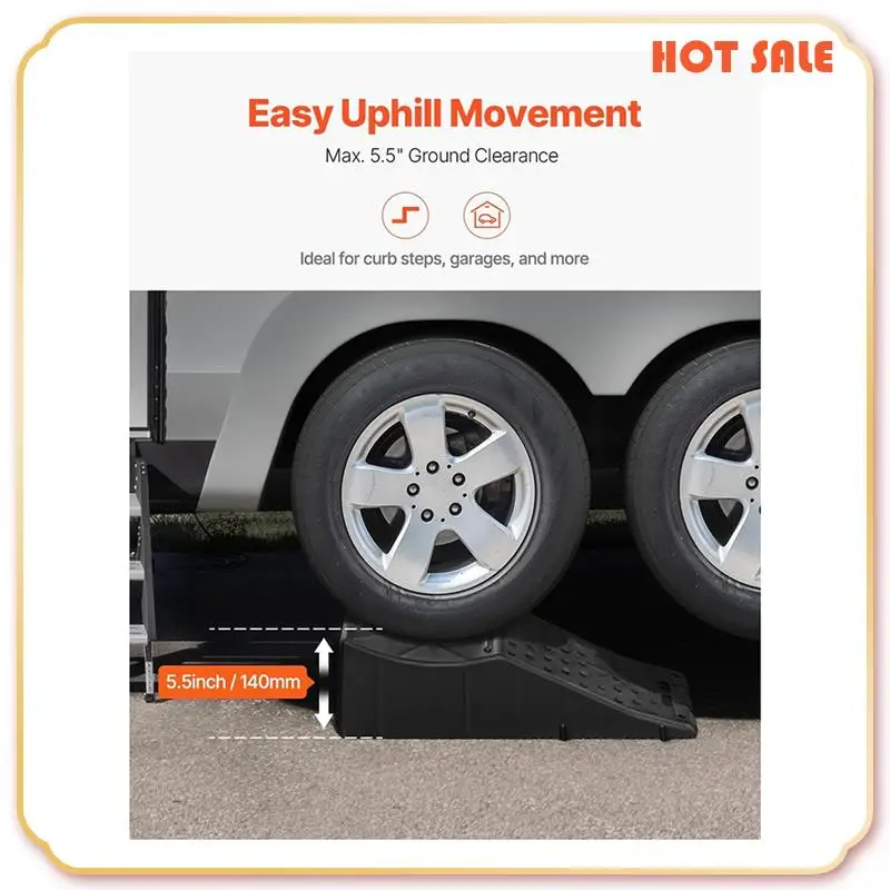 

Car Ramp Low Profile Car Service Ramp 20000 Lbs/10 Ton Loading Capacity 5.5" Lift Height Car Ramp Heavy Duty Tire Ramp