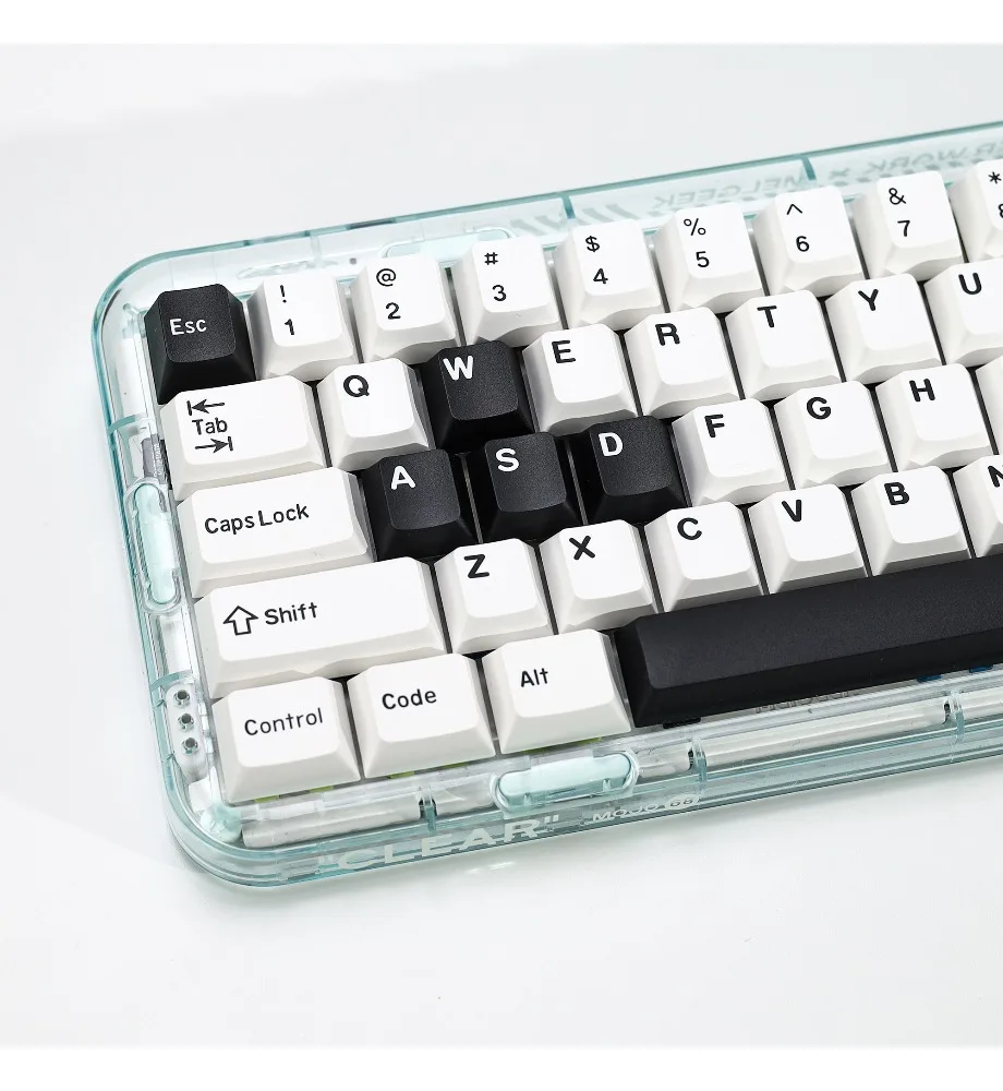 Keycap Personalized Keycap Minimalist White PBT Original Height 174 Keys Two-color Injection Molded Mechanical Keyboard 87 96